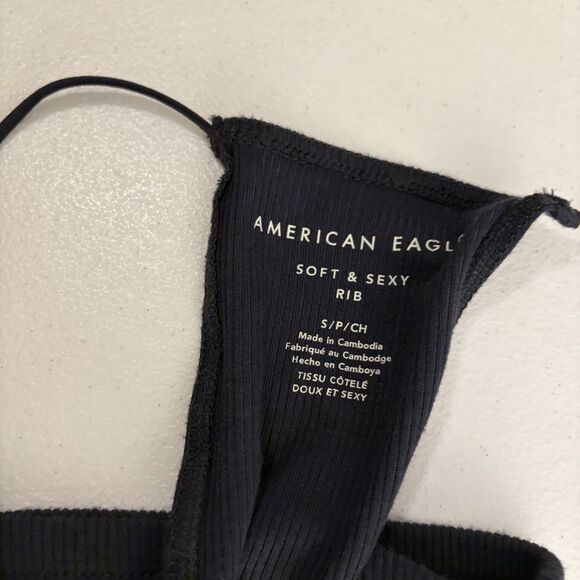 American Eagle Tank Top Women's Small Rib Soft & Sexy Casual Round Neck - Picture 7 of 9